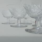 10 crystal champagne glasses from Saint Louis.