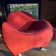 Papageno armchair leolux nubuk carmine red