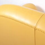 Poltrona Frau vanity fair beautiful yellow leather sofa