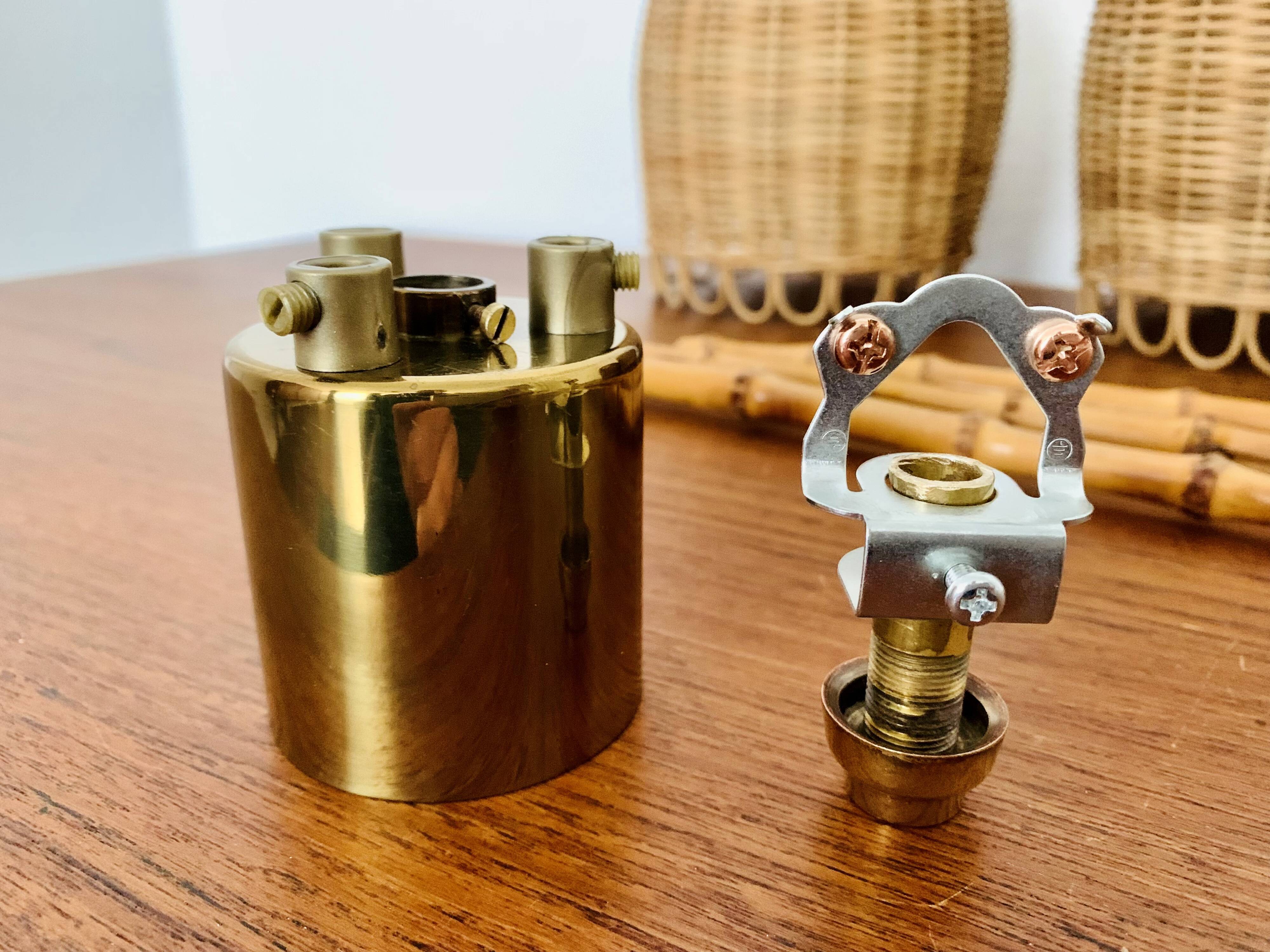 Wicker and Bamboo cascading lamp