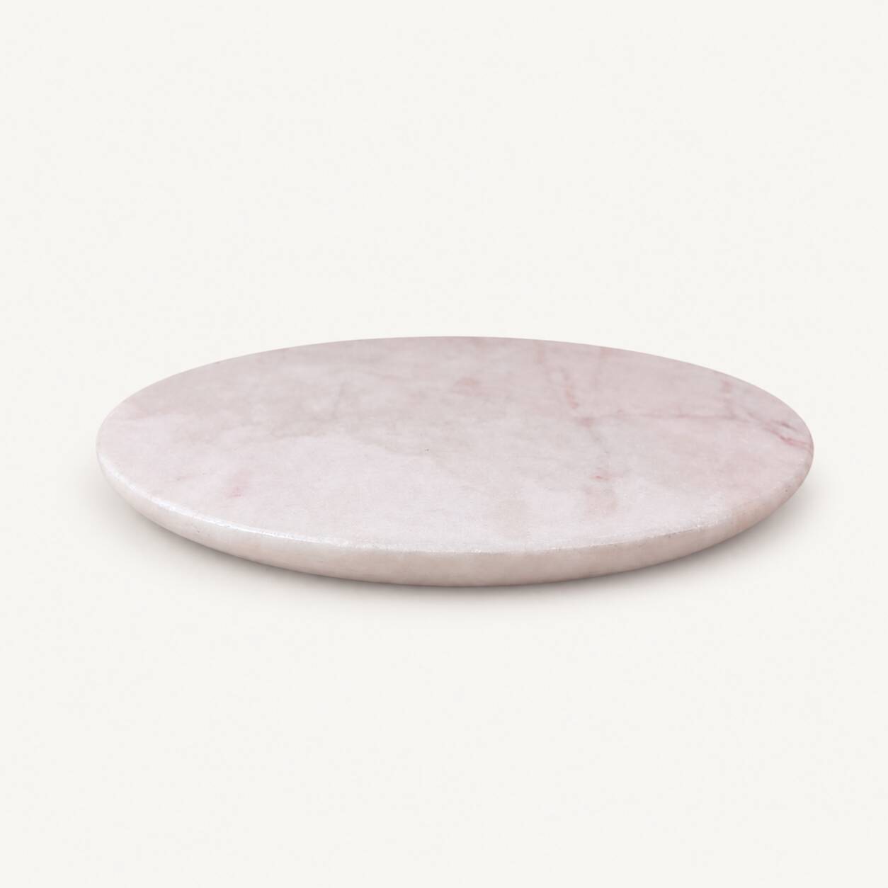 Round pink marble platter