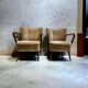 Ensemble de 2 chaises cocktail vintage / siège simple / fauteuils