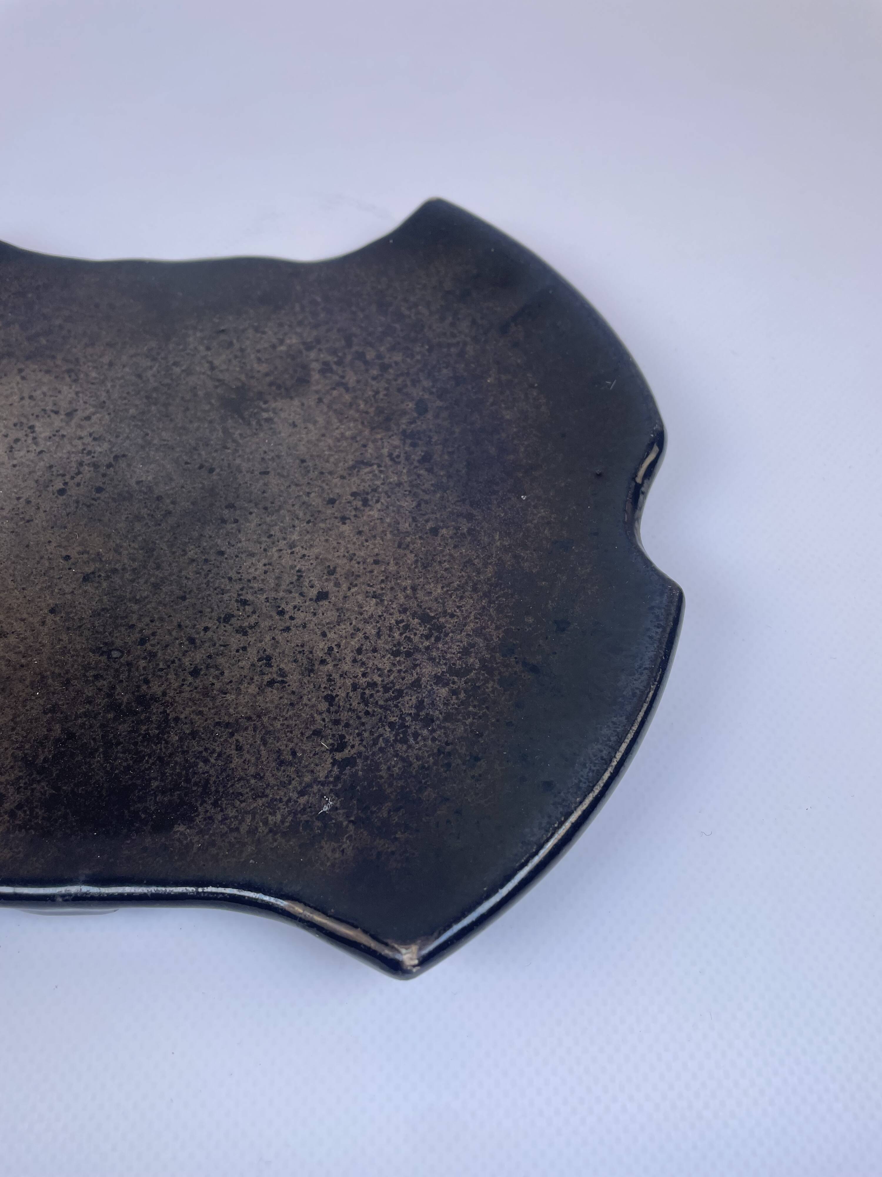 Wall plate signed Jean Gazietto Vallauris from the 50s