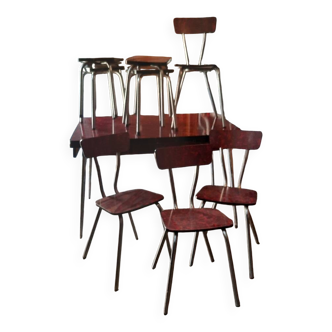 Table chaises et tabourets formica