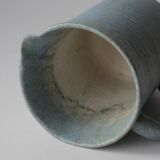 Turquoise Ribbed Mid-Century Ceramic Jug 1L