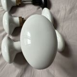 Porcelain and brass door knob