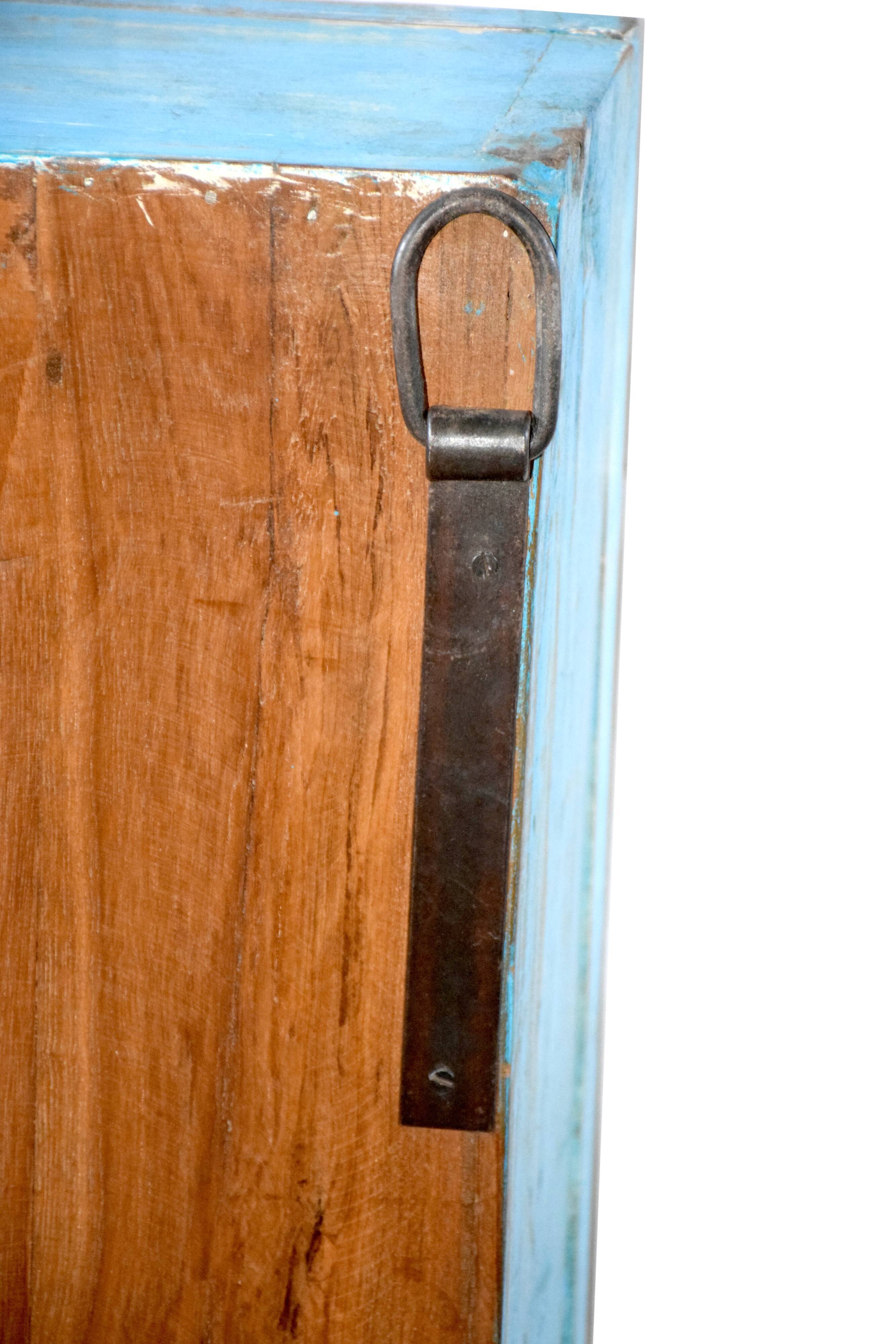 Teak wall display case