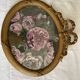 Oval flowery painting