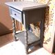 Restored 1900 bedside table in solid wood painted in Gustavian grey
