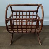 Rattan magazine holders