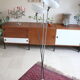 Art-deco floor lamp, chrome and molded glass, stream line