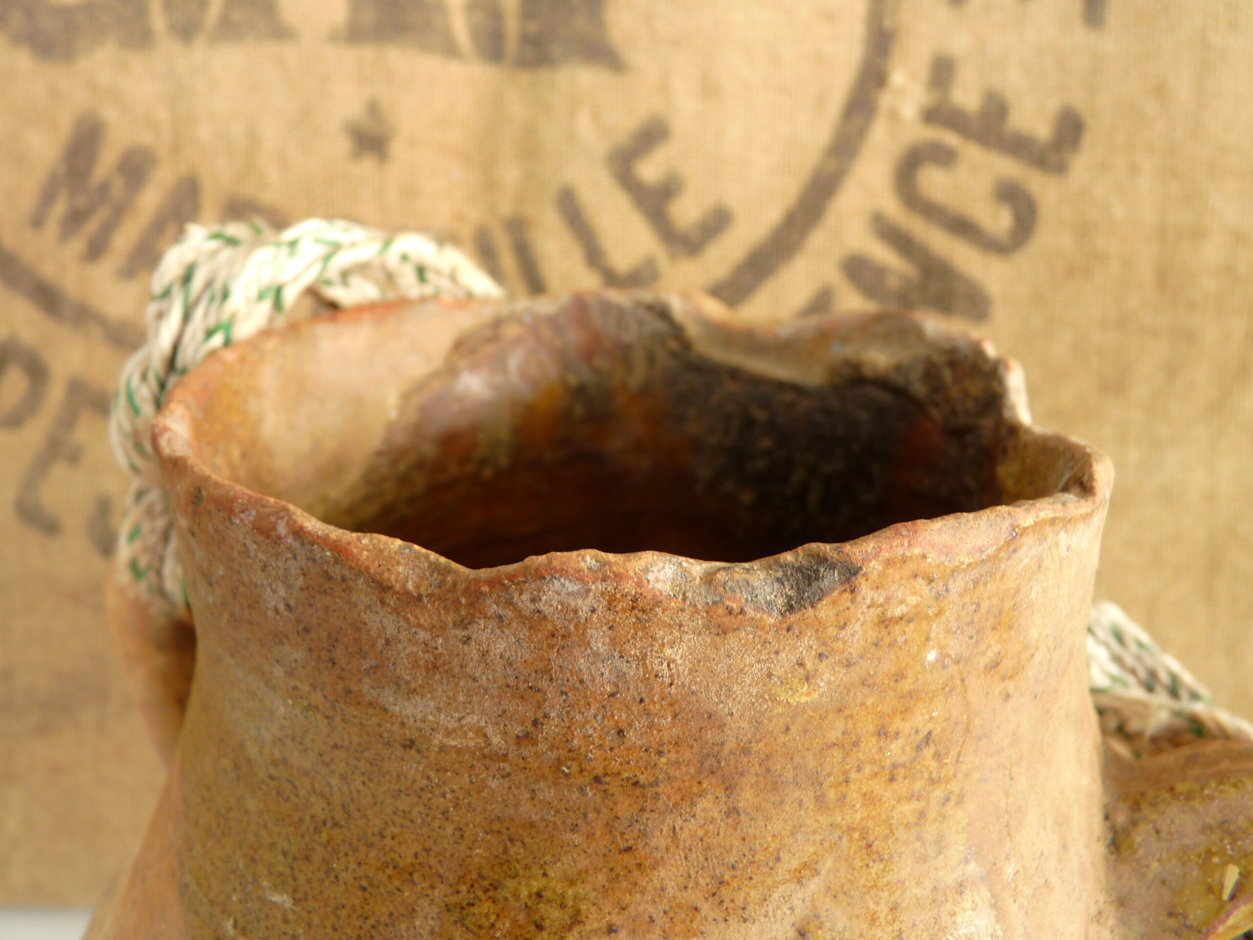 Terracotta pottery, pot for transporting milk, North Africa