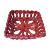Ceramic enamelled basket plate