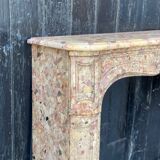 Louis XV style fireplace in marble Brèche D'alep
