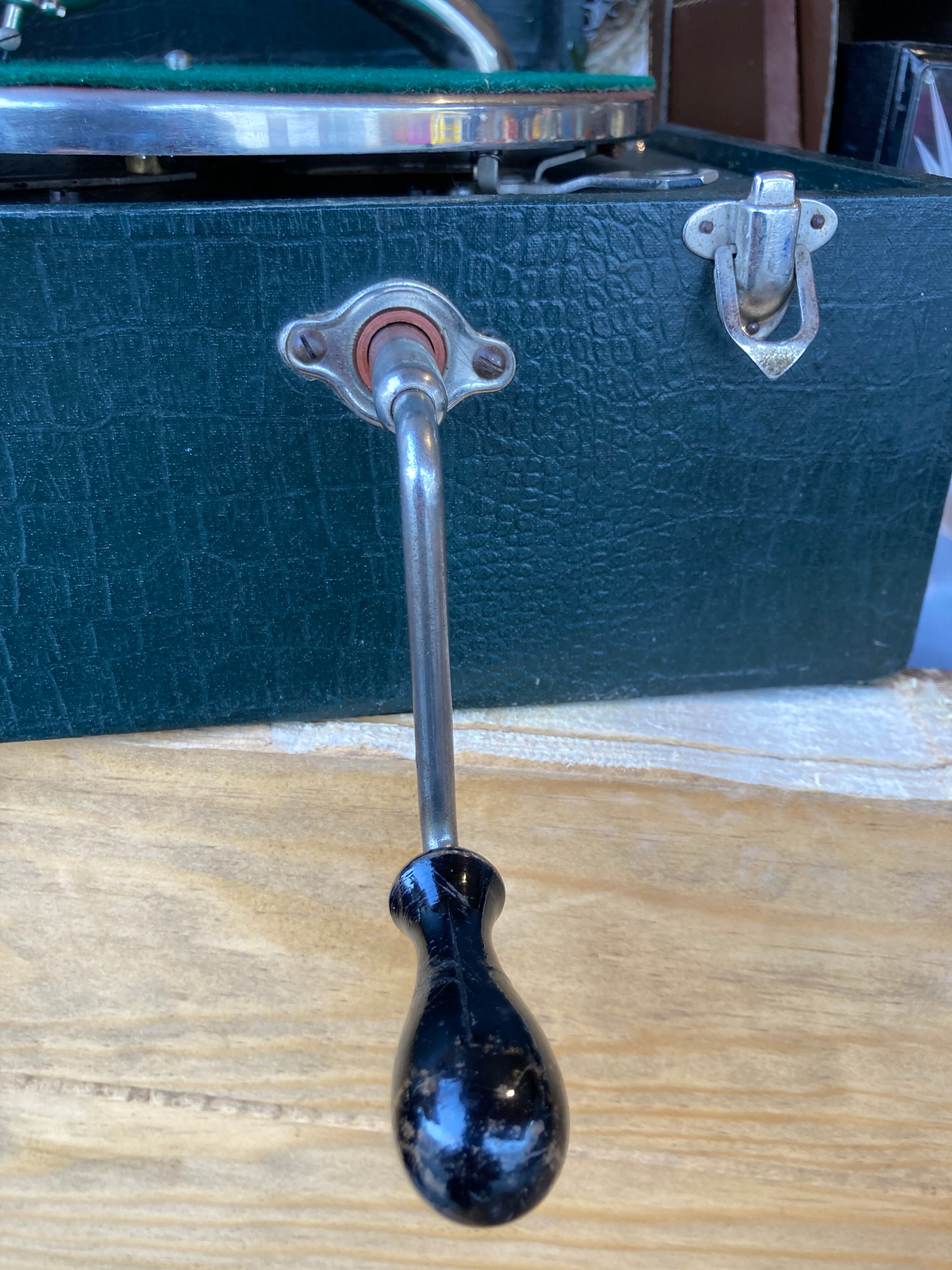 Old Pathé Diamond portable Gramophone