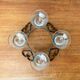 Danish chandelier in metal and glass, 1960s