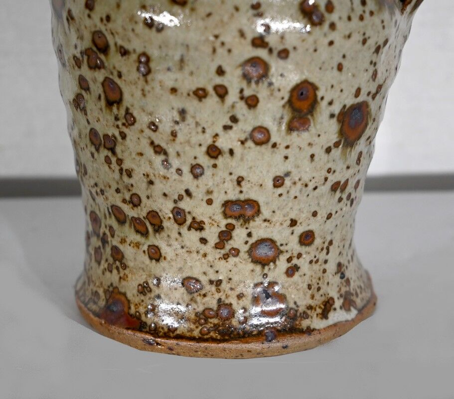 Enamelled stoneware pitcher, signed G. Tiffoche – XXth
