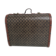 Wooden suitcase leather and metal 60s