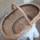 Oval basket woven wicker and hazel