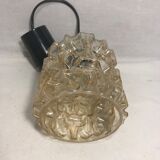 Vintage 70s molded glass pendant