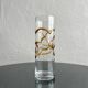 Vintage Glass Vase, yellow and brown Filigree, Coffee Table Decorative