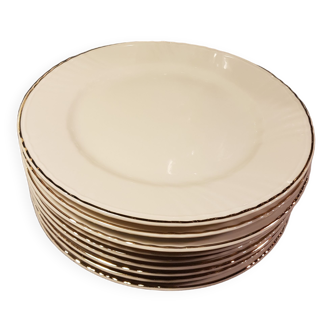 9 Porcelain dessert plates