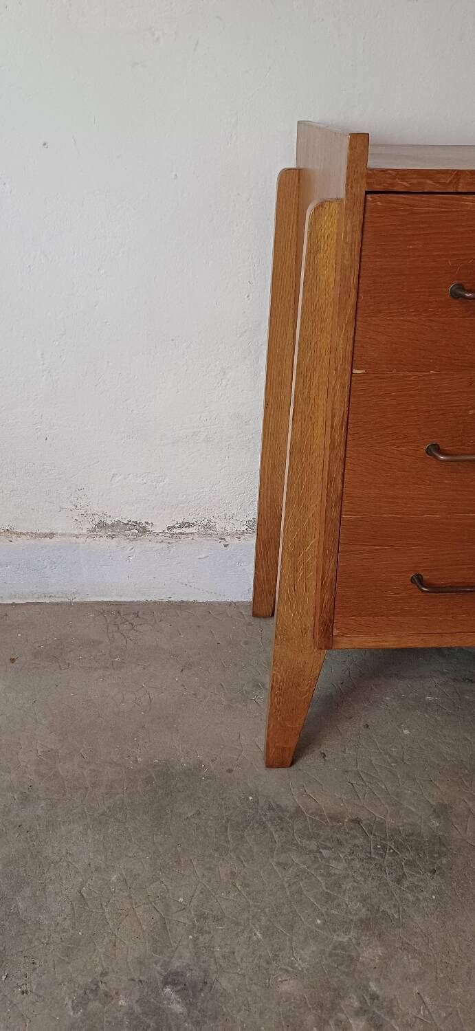 Vintage chest of drawers with compass feet