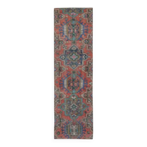 Tapis couloir vintage turc Oushak en coton fait main, laine rose 74x260