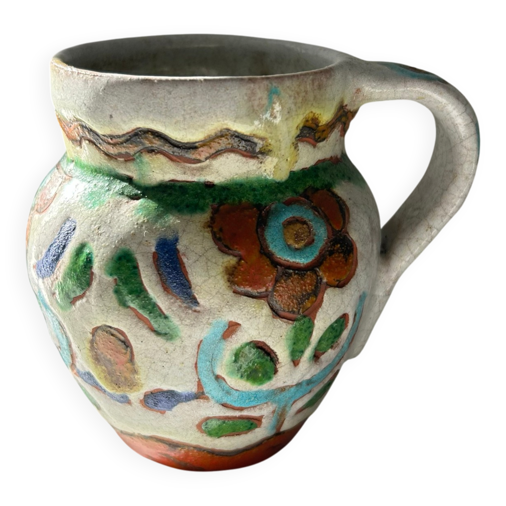Small floral jug signed