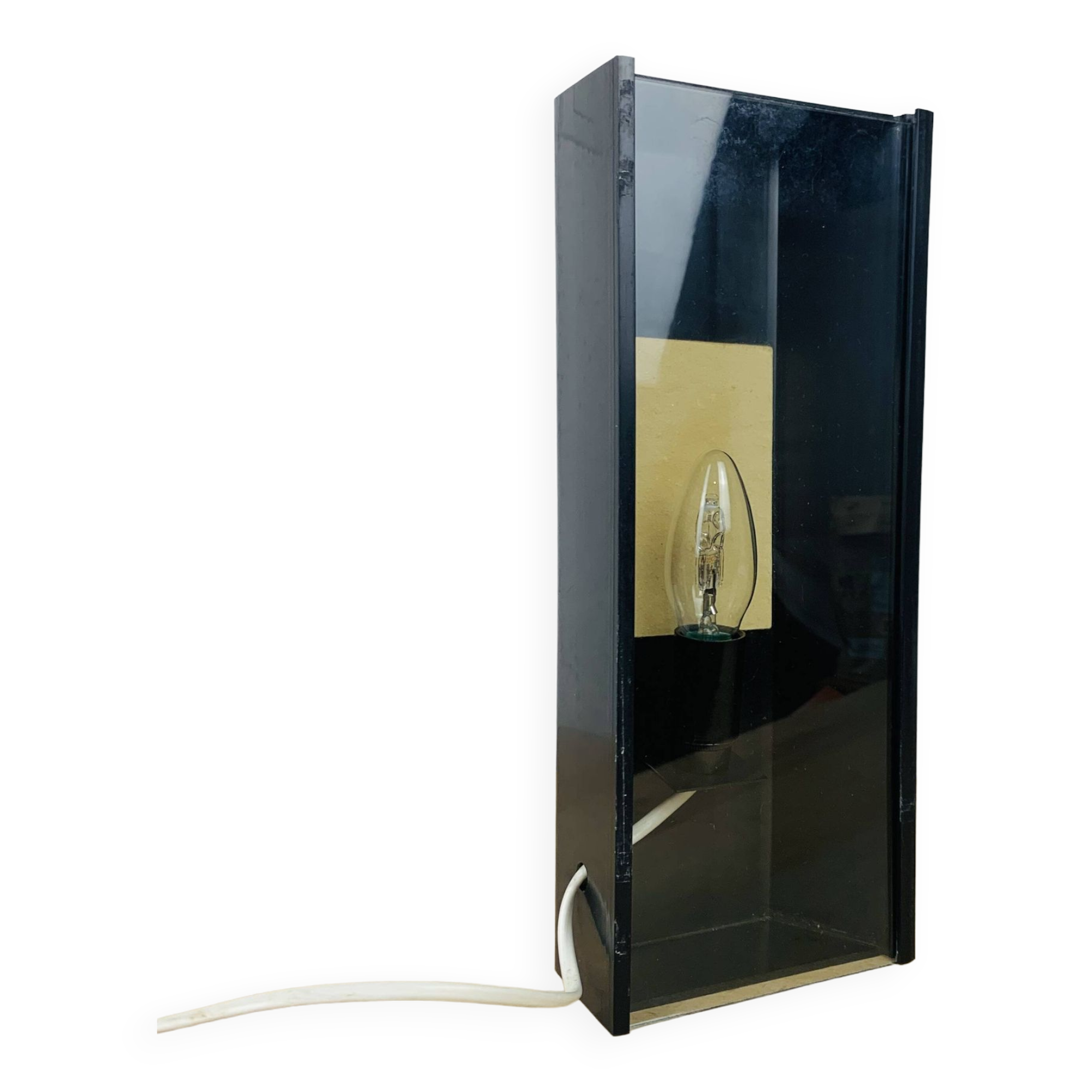 70s geometric glass lamp