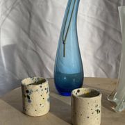 Blue soliflore vase H25 D7
