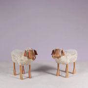 Sculpture, tabouret mouton par Peter Krafft, Allemagne années 1960