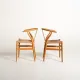 Set of four CH24 “Wishbone Chairs” by Hans J. Wegner, design 1950
