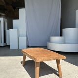 table basse en teck blond quadripode