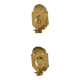 Pair of Swedish Brass Wall Sconces from the Mid-Century