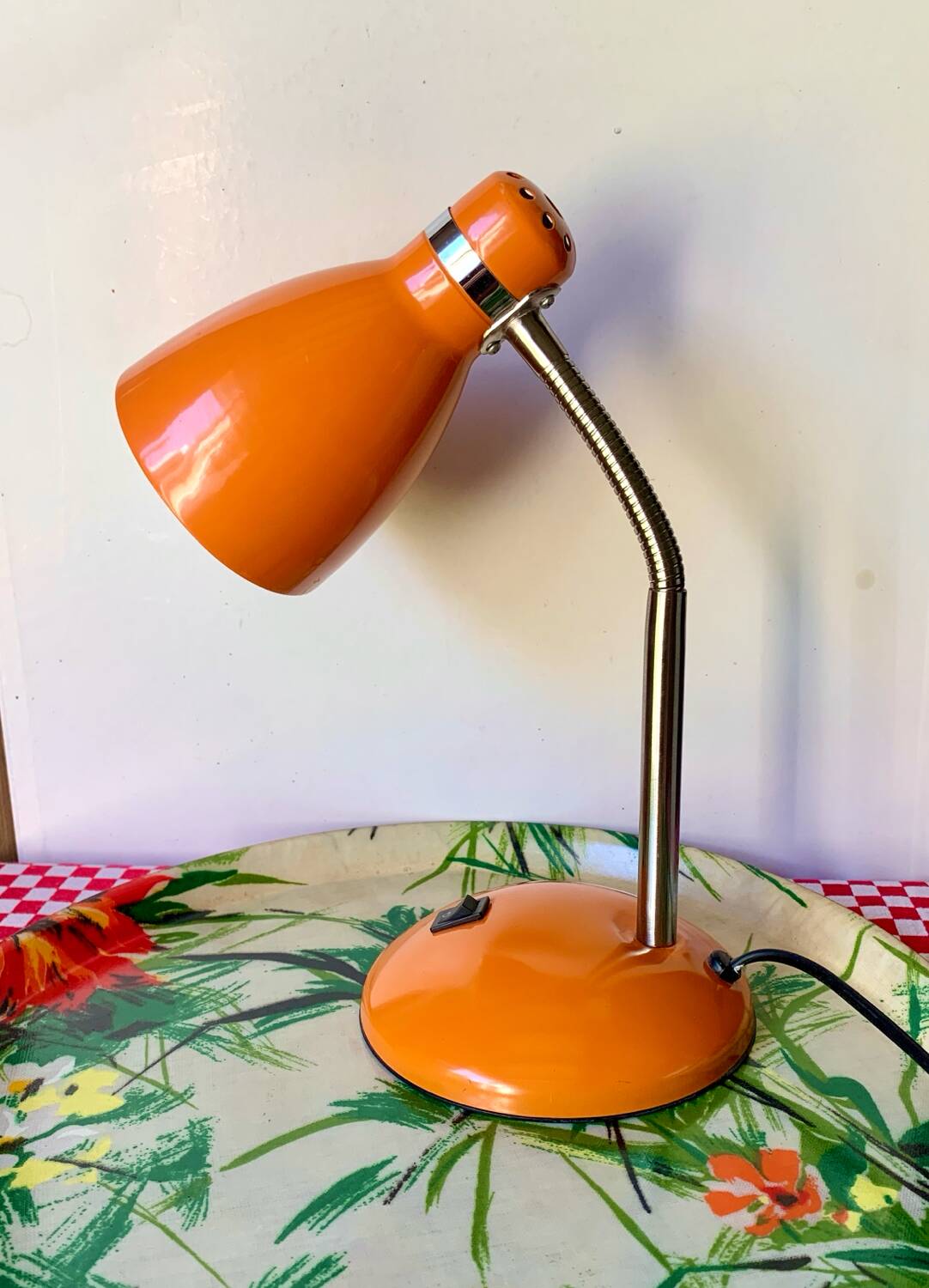 Vintage orange desk lamp