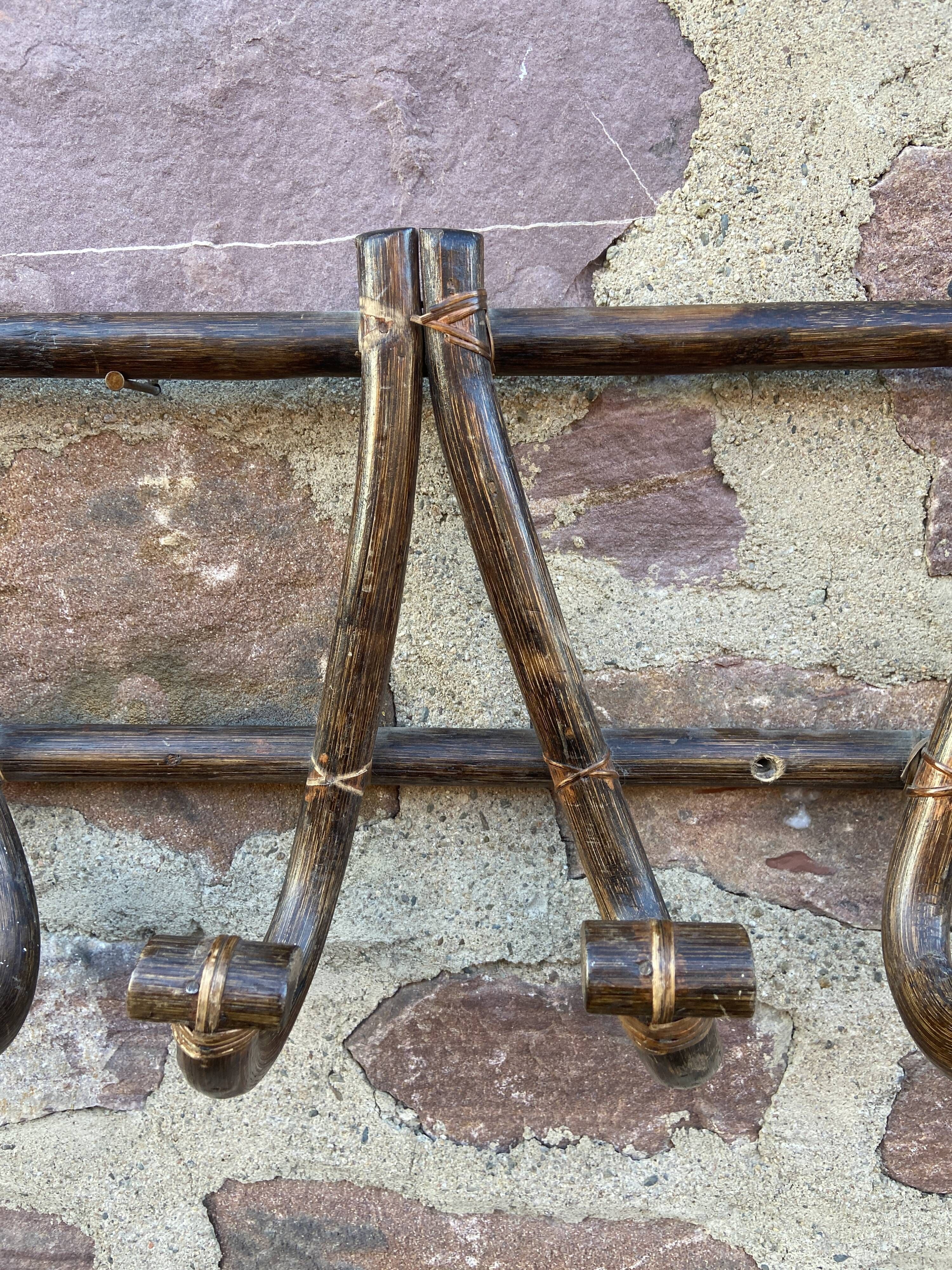 Coat rack bentwood hook style faux bamboo