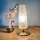 Vintage tulip table lamp in molded glass