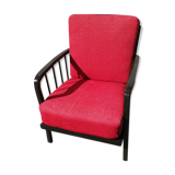 Armchair years 50 red fabric