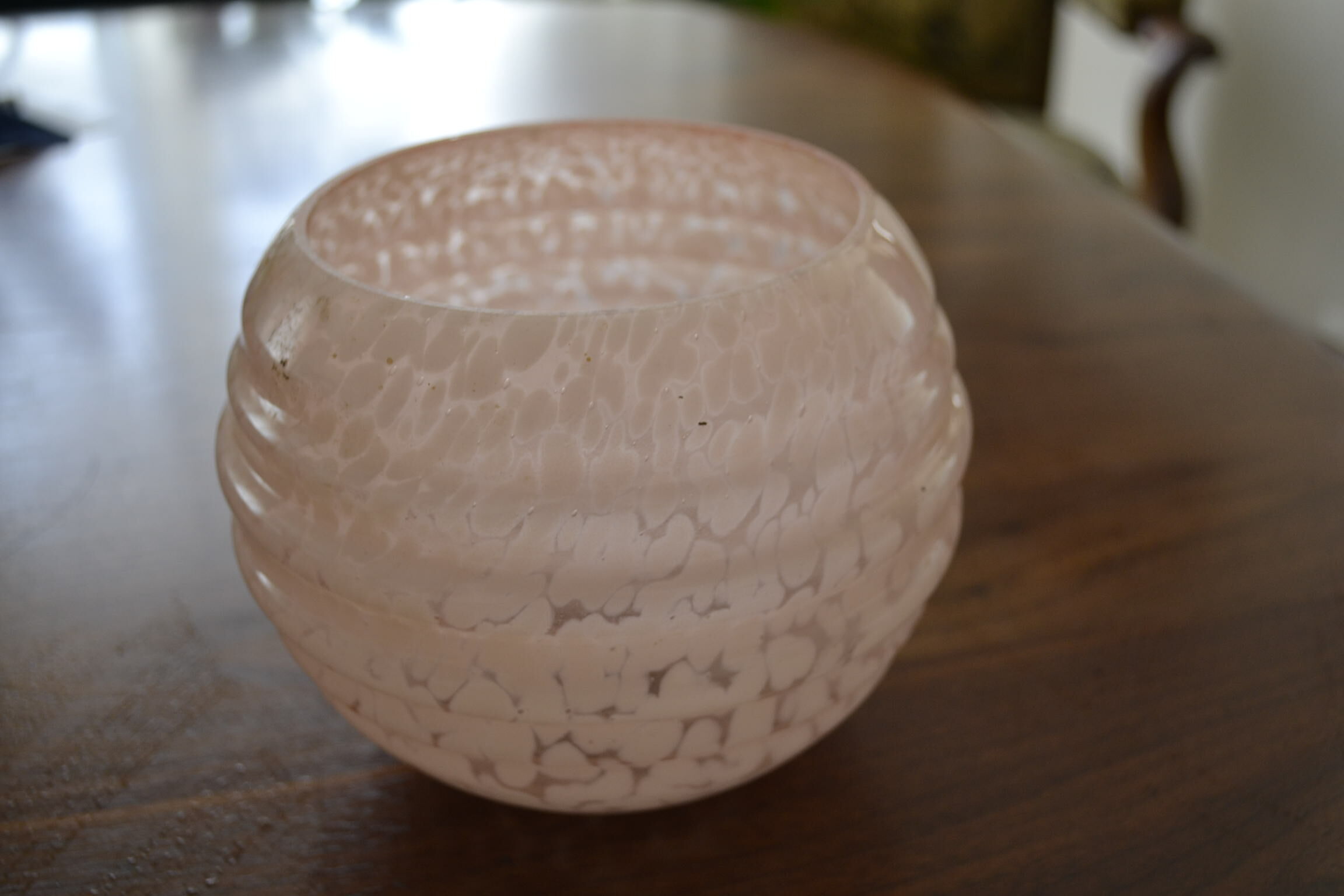 Ancient pink clichy glass globe
