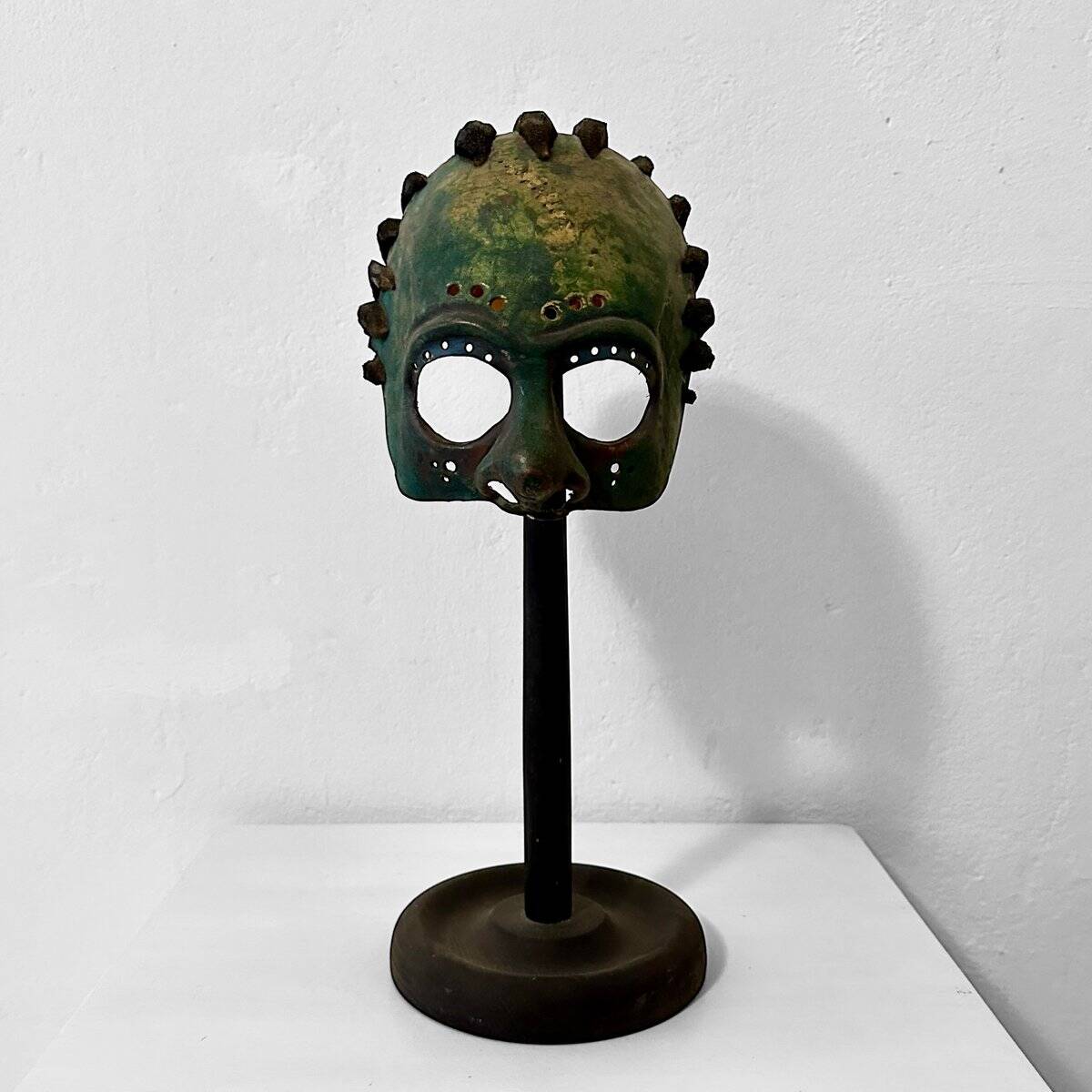 Theater Mask in Treated Leather by Wolfgang Utzt for Theater Play Ragtime, 1992