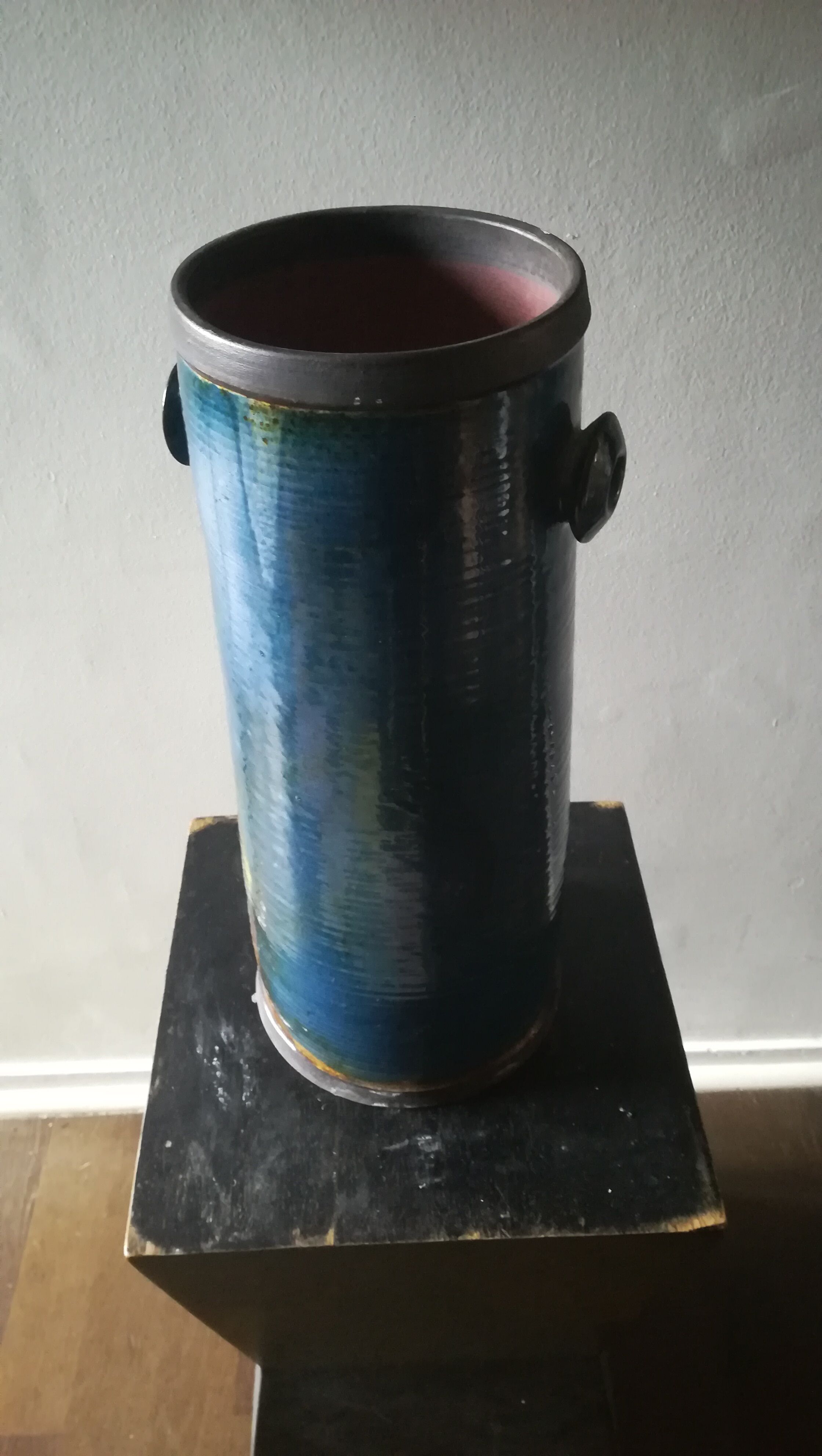 Ceramic umbrella holder by Claude Chauvel