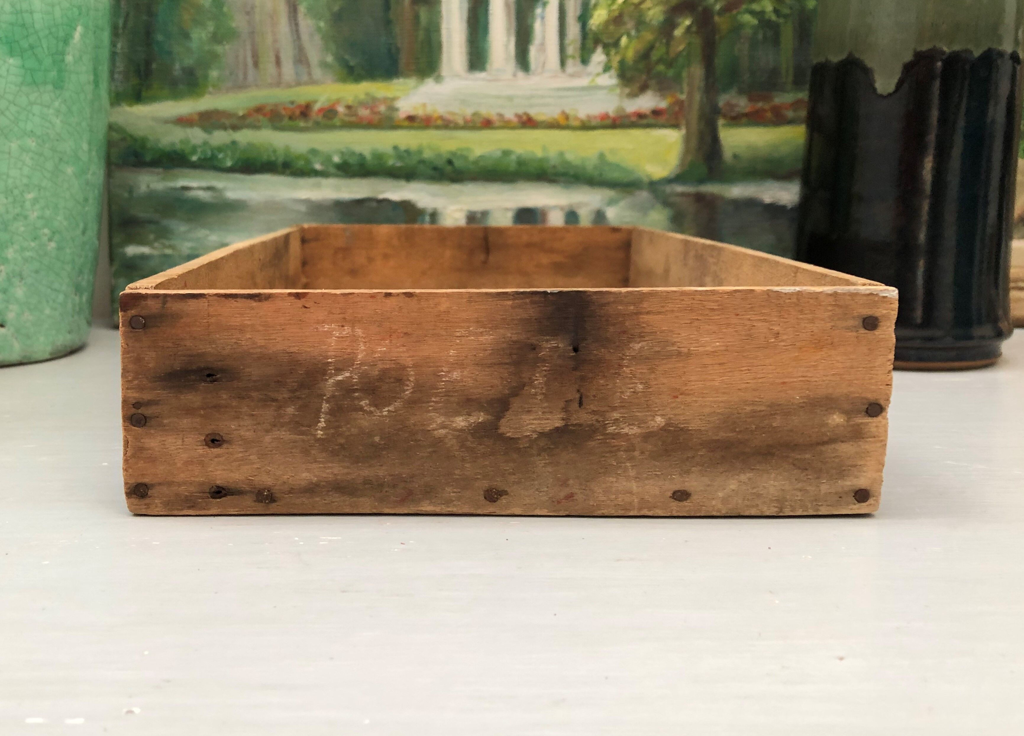 Old wooden box industrial