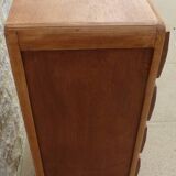 Art Deco 5-drawer chiffonier in solid wood with brass knobs – Fully restored
