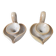 pair of vintage stoneware candlesticks