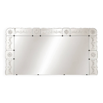 Large antique Art Deco Venetian mirror 203x100