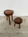 Brutalist Stool Duo with Organic Seating