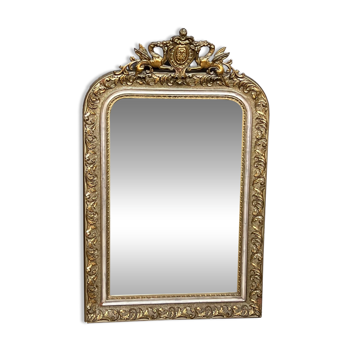 Rococo mirror. Faux mirror, gilded frame.
