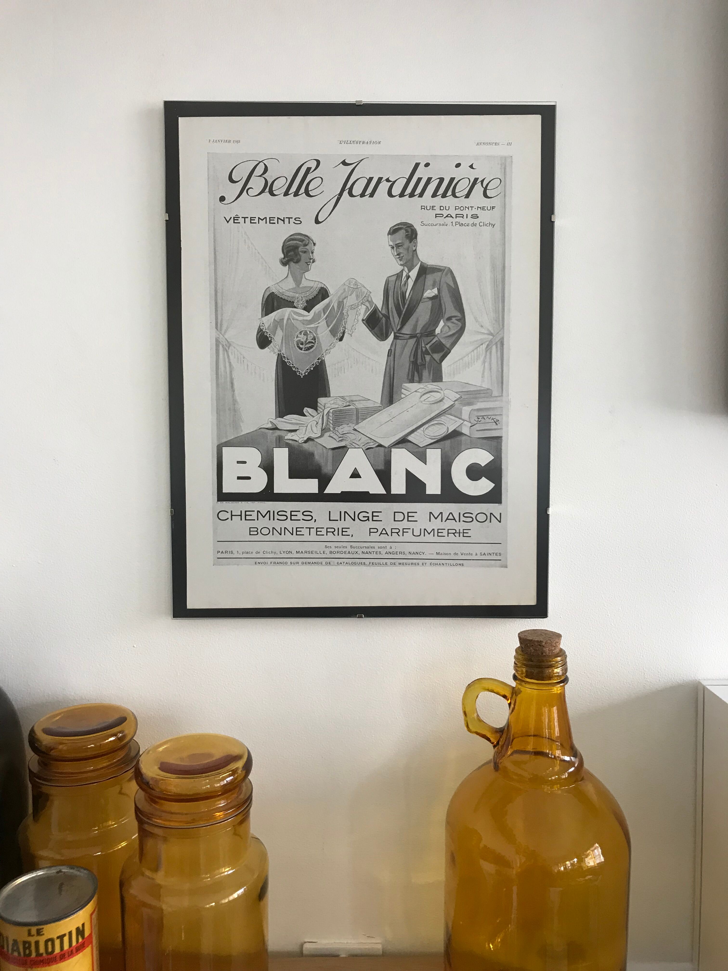 Advertising poster Belle jardiniere 1933