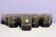 Set of 16 dark brown Luminarc glasses